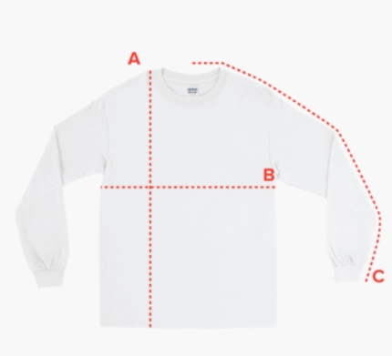 Größe ermitteln Langarmshirt Weiß